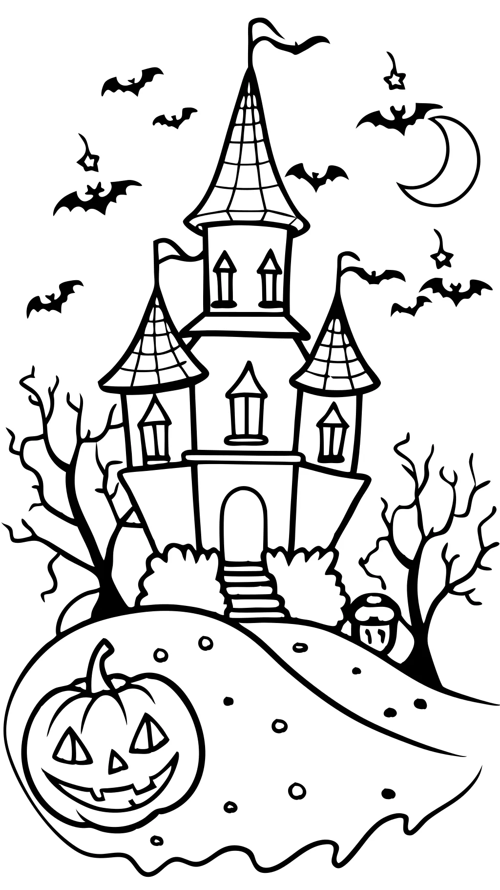 scary halloween coloring page